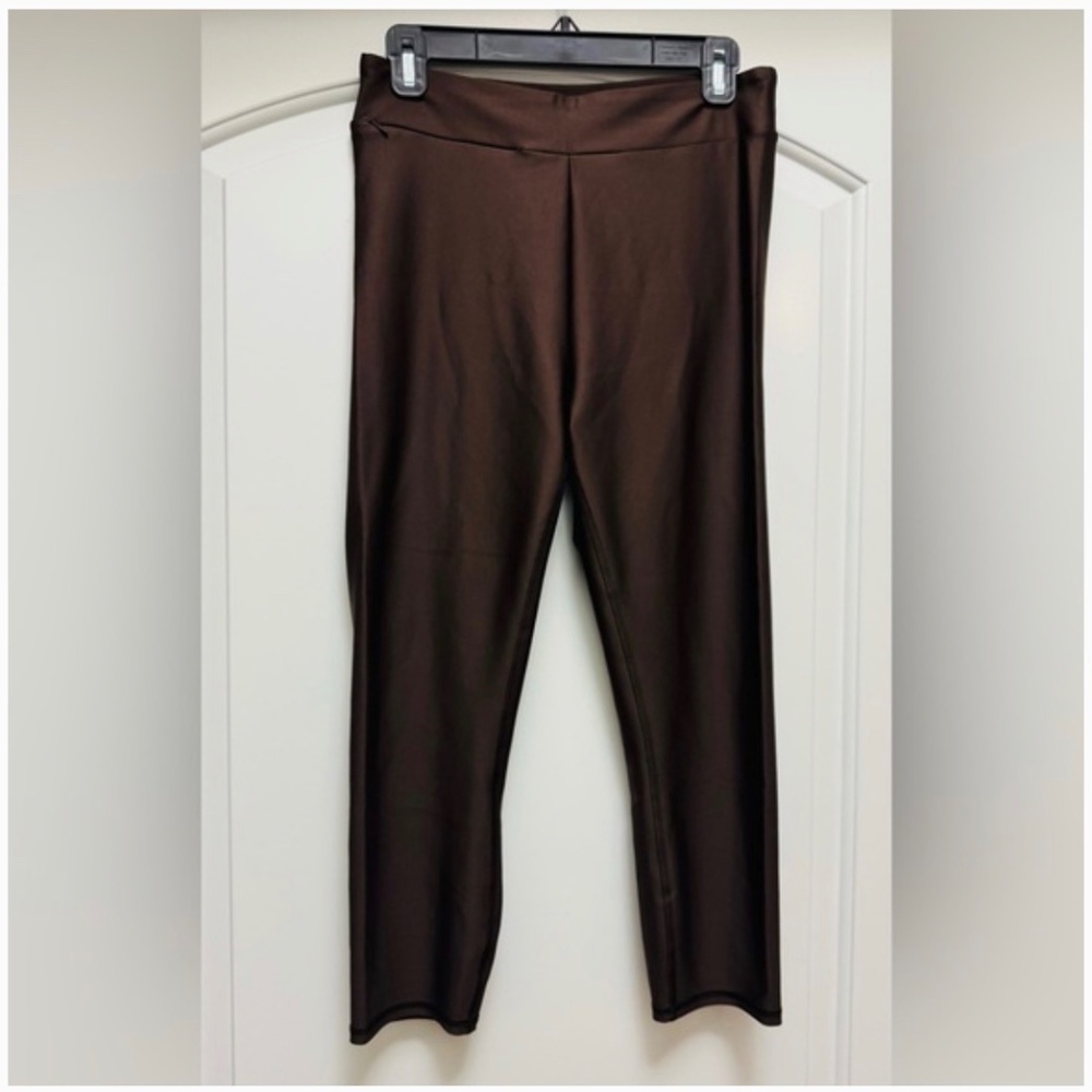 ALO Yoga Chocolate Brown cropped Leggings - Picture 3 of 5